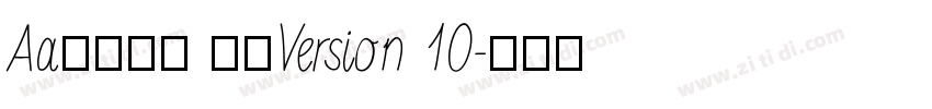 Aa西瓜先生 常规Version 10字体转换